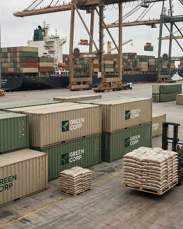 A Green Corp atua na distribuição de fertilizantes importados para empresas que exigem regularidade, escala e padrão técnico elevado.